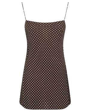 Matteau Square Slip Mini Dress - Brown