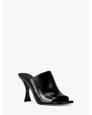 Michael Kors Haisley Leather Mule - Black