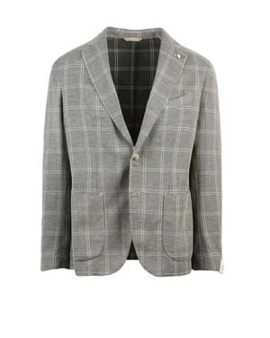L.B.M. 1911 Unlined Cotton-Blend Blazer - Gray