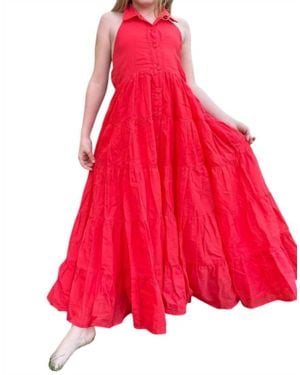 Erika Peña Soleil Maxi Dress - Red
