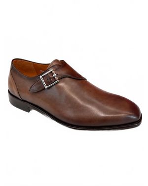 Mezlan Artisan Monk Strap Dress Shoes - Brown