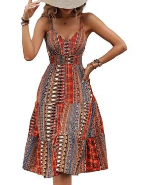 LOEY Midi Dress - Red