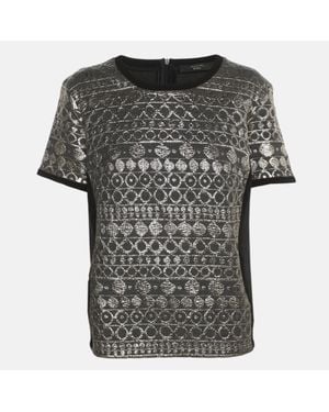Weekend by Maxmara Dark/ Jersey And Lurex Fabric Tops - Gray
