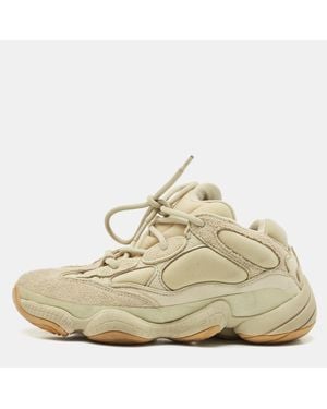Yeezy Neoprene And Suede Yeezy 500 Stone Sneakers Size 38 - Natural