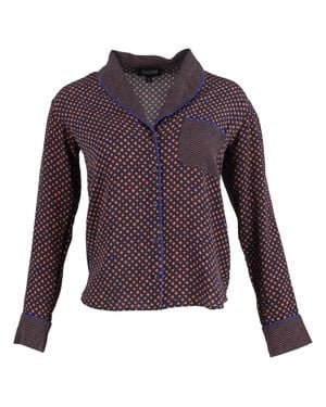 Saloni Peggy Printed Button Down Shirt - Purple