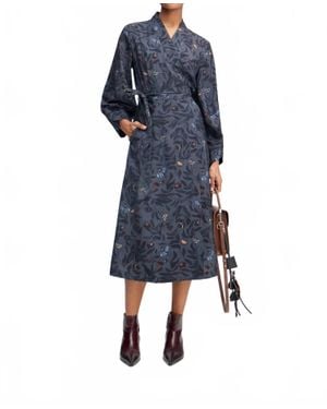 Munthe Gitalu Print Wrap Dress - Blue
