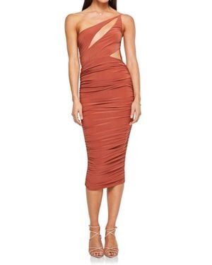 Nookie Envy Cut Out Midi Dress - Red