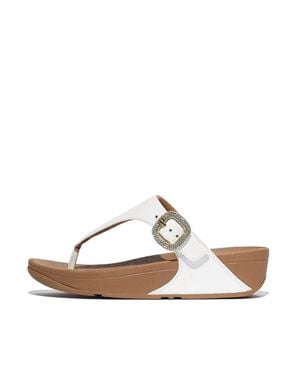 Fitflop Lulu Crystal Buckle Sandal - White
