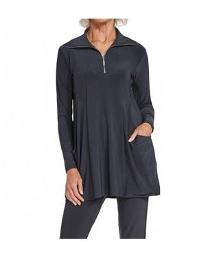 Sympli Double Take Tunic Top - Black
