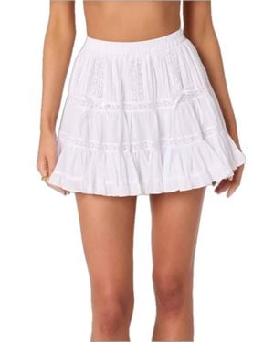 Astr Delia Mini Skirt - White