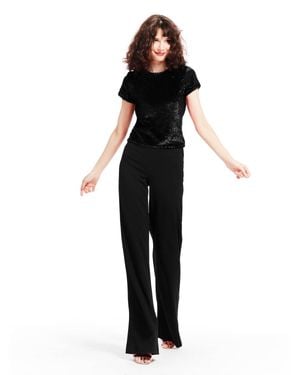 EMILY SHALANT Royal Sequin Top - Black