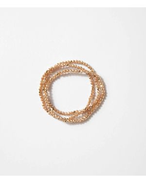 Erin Gray Beaded Crystal Bracelets Set - White