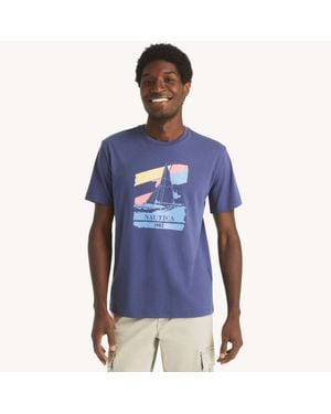 Nautica Sailboat Graphic T-Shirt - Blue