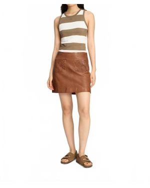 Munthe Organic Cotton Rib Tank Top - Brown
