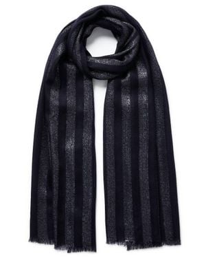 Jane Carr Skyline Metallic Cashmere Scarf - Blue