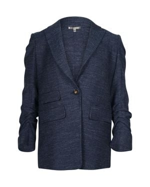 Veronica Beard Martel Dickey Herringbone Blazer - Blue