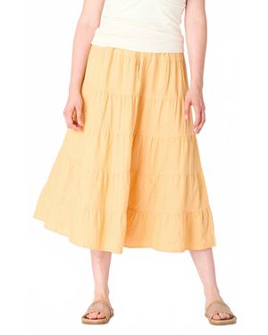 Dex Tiered Maxi Skirt - Orange