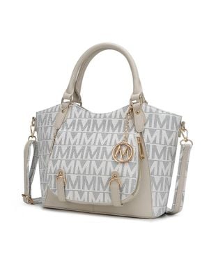 MKF Fula Signature Satchel Handbag - Gray
