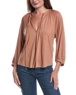 Nation Ltd Brylee Peasant Top - Blue
