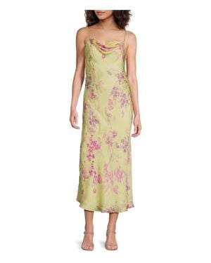 French Connection Elyria Satin Midi Dress - Yellow