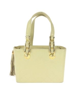 Versace Sunburst Tassel Leather Handbag - Yellow