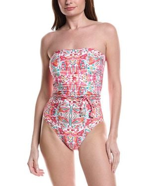 Helen Jon Tassel Belt Bandeau One-Piece - Red