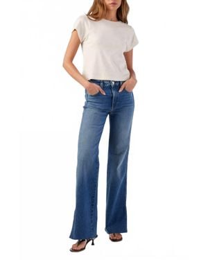 AMO Georgia Split Flare Jean - Blue