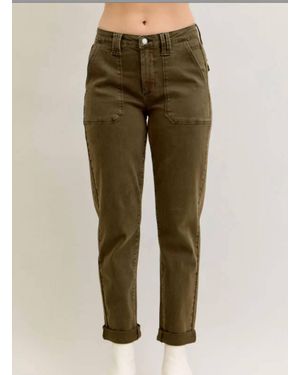 Judy Blue Drawstring Jogger Pants - Green