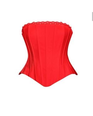 Miss Circle Yamila Bustier Top - Red