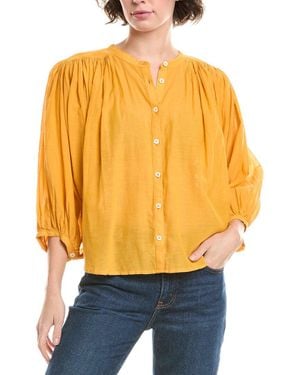 Madewell Balloon Sleeve Top - Orange