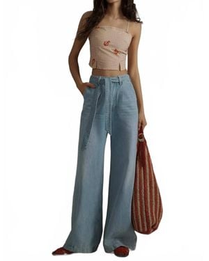 Scotch & Soda The Wave Wide Leg Jean - Blue