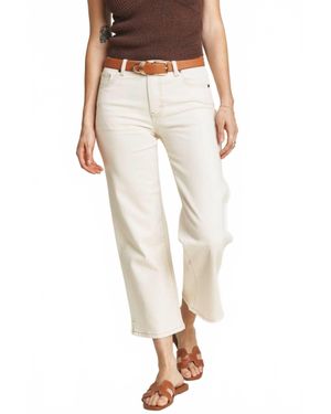 Oliver Logan Addington Ankle Crop Mid Rise Jean - Natural