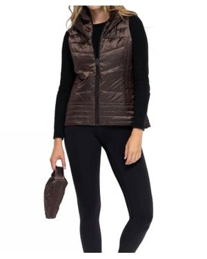 Anorak Stitched Fashion Vest - Black