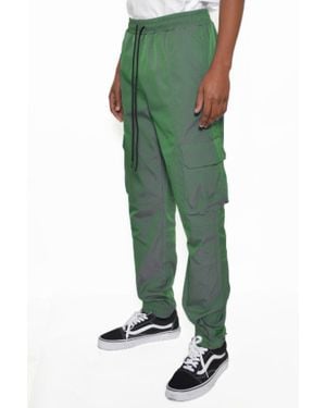 TRUEDAMES Peacock Iridesceint Jogger Pants - Green
