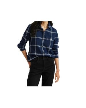 Eddie Bauer Plaid Stine's Favorite Cotton Flannel Shirt - Black