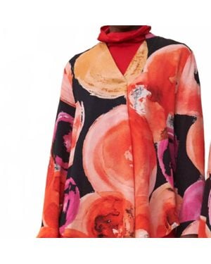 Noen Printed Tunic Top - Red