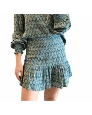 Osamore Printed Mini Skirt - Green