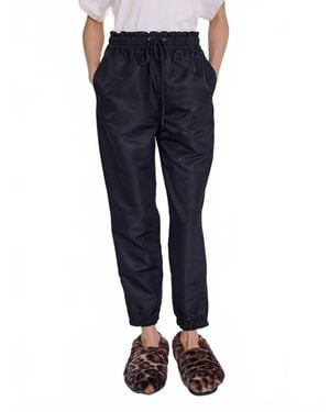 Berenice Patty Straight Drawstring Pants - Blue