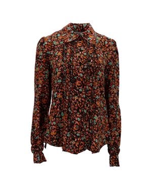 Victoria Beckham Floral Blouse - Brown