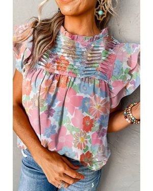 Mccolin Brooke Anne Floral Top - Gray