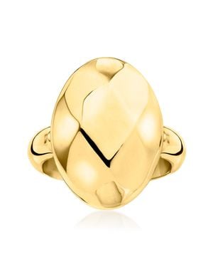 Ross-Simons Italian 14Kt Faceted Oval Ring - Metallic