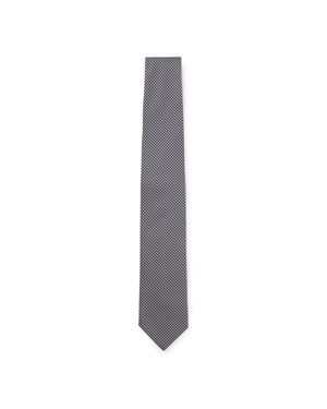 BOSS Patterned Tie - Gray