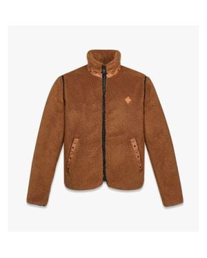 MCM Fleece Jacket With Detachable Sleeves - Brown