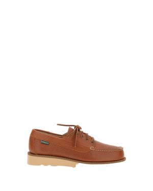 Sebago Mocha Askookfield Tumb Leather Hand-Sewn Loafers - Brown