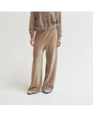 Asher Yazmin Velour Pant - Natural