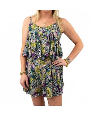 Kori Tropical Shorts And Tank Set - Blue