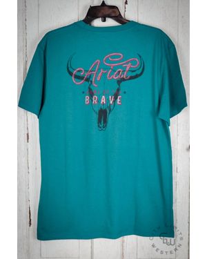 Ariat Cattle Skull Freedom Classic Fit T-Shirt - Blue
