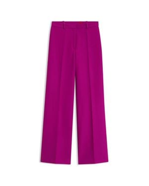 HUGO Regular-Fit Pants With Wide Leg - Purple
