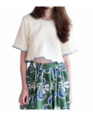 Never A Wallflower Short Sleeve Crop Top - White