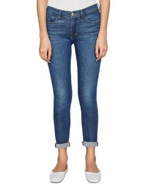 FRAME Le Garcon Mid-Rise Medium Wash Boyfriend Jeans - Blue